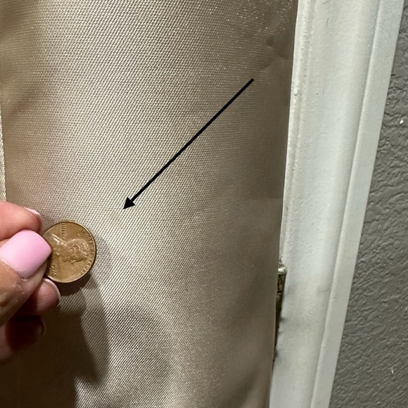 ALFRED SUNG D793 DRESS SATIN TWILL CHAMPAGNE Sz 12 NEW NWT OFF SHOULDER GOWN - Picture 7 of 7